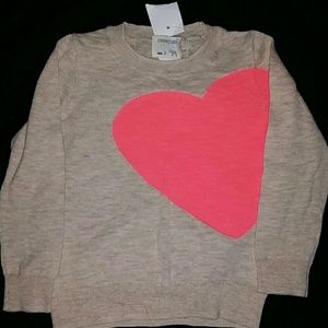 Toddler lightweight sweater with heart detail